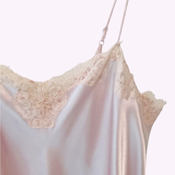 NEW Morgan Taylor Intimates Women’s Pink Sleeveless Slip Dress Short Chemise Med - Picture 4 of 4